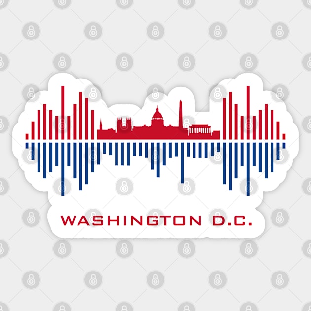 Washington D.C. Soundwave Sticker by blackcheetah